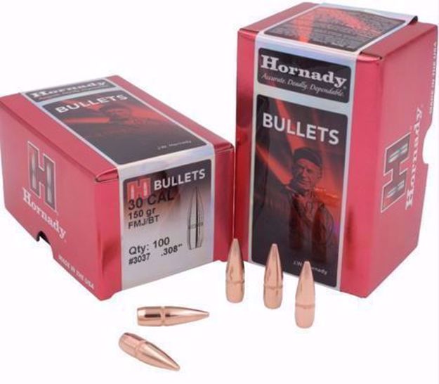 Bilde av Hornady FMJ rifle bullet 30 Cal 150 Gr FMJ-Bt